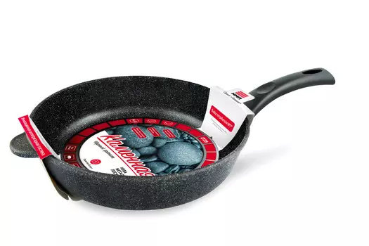 Сковорода литая 28см Черный гранит