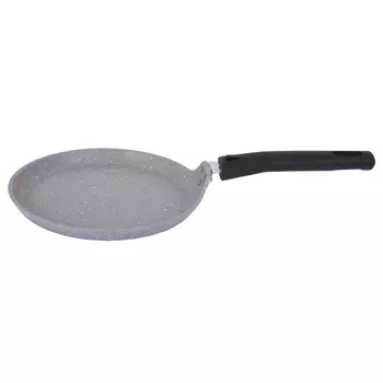 Сковорода литая блинная 24см съемная ручка Светлый мрамор