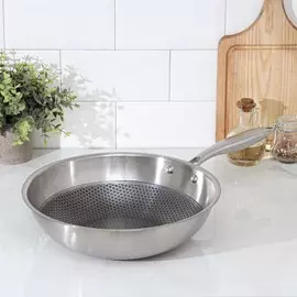 Сковорода-wok из нержавеющей стали доляна