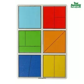 Головоломка геометрическая деревянная