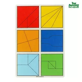 Головоломка геометрическая деревянная