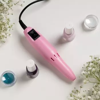 Сменная ручка для маникюрного аппарата luazon lmm-002, пластик, розовая