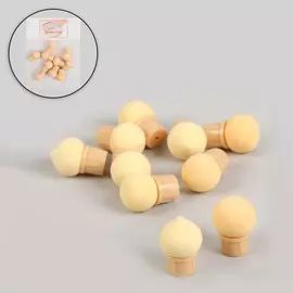 Сменные спонжи для маникюра, набор 10 шт., d=1.5 см, бежевые