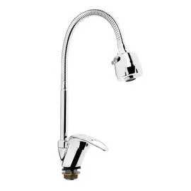 Смеситель для кухни zein zcr=2101, гибкий излив, картридж 40 мм, двухрежимный аэратор, хром