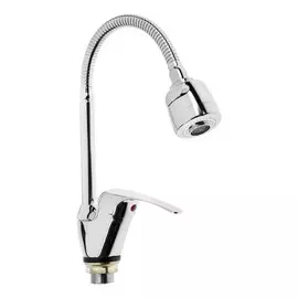 Смеситель для кухни zein z66350352, гибкий излив, картридж 40 мм, двухрежимный аэратор, хром