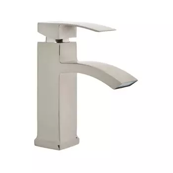 Смеситель для раковины zein z2755, квадратный, картридж 35 мм, нержавеющая сталь, сатин