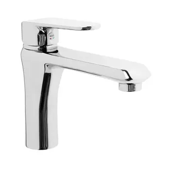 Смеситель для раковины zein z3752, однорычажный, высота излива 11 см, латунь, хром