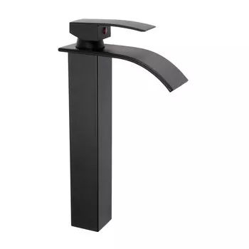 Смеситель для раковины zein z3771, однорычажный, высота излива 23 см, черный