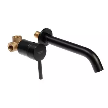 Смеситель для раковины zein zf-014, скрытого монтажа, картридж керамика 35 мм, латунь, черный