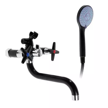 Смеситель для ванны zein z2494, излив 20 см, кран-букса 1/2