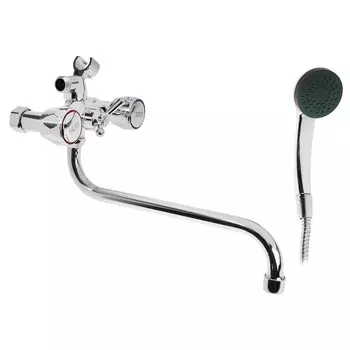 Смеситель для ванны zein z4327, кран-букса 1/2