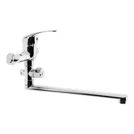 Смеситель для ванны zein z0252, картридж керамика 35 мм, с душевым набором, хром