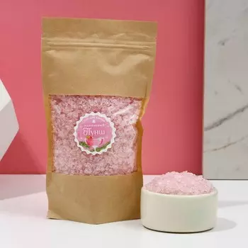 Соль для ванны, 300 г, аромат малиновый пунш, чистое счастье