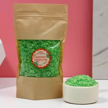 Соль для ванны, 300 г, аромат яблока, чистое счастье