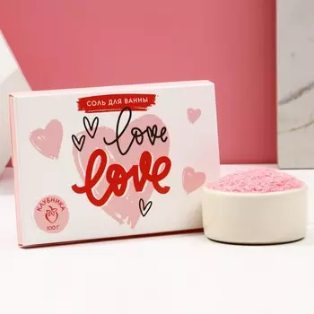 Соль для ванны love, 100 г, аромат клубники, чистое счастье