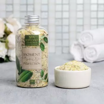 Соль для ванны с лепестками душицы moment of your perfection, 370 г, beauty fох