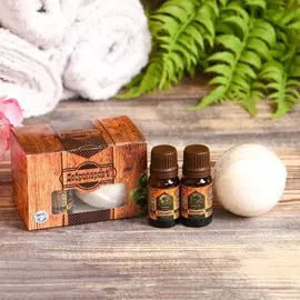 Солевой брикет с эфирным маслом сосна, пихта, коробка