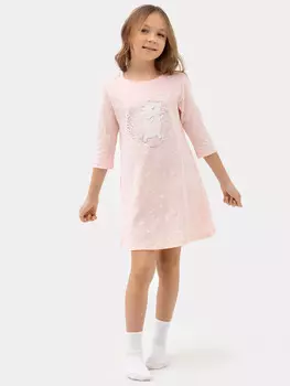 Сорочка ночная для девочек розовая со звездами