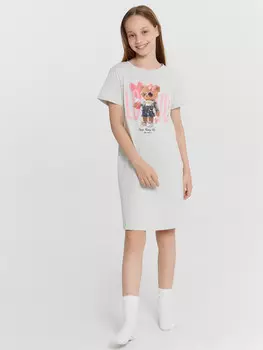 Сорочка ночная для девочек серая