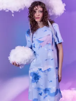 Сорочка ночная женская с принтом