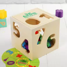 Сортер бизикуб деревянный