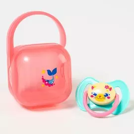 Пустышка ортодонтическая силиконовая в контейнере от 3 -6 мес.,