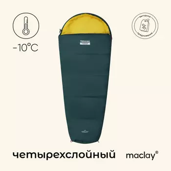Спальный мешок maclay trekking cold, кокон, 4 слоя, левый, 185х85 см, -10/+5°с