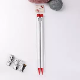 Спицы для вязания, прямые, d = 15 мм, 40 см, 2 шт