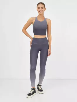 Спортивные легинсы с высокой линией талии в расцветке