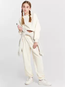 Спортивный костюм для девочек кремовый