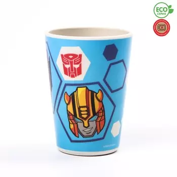Стакан детский из бамбука трансформеры, transformers
