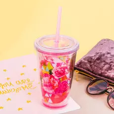 Стакан с трубочкой