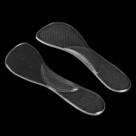 Полустельки для обуви, с супинатором, массажные, силиконовые, 196.7 см, пара, прозрачные