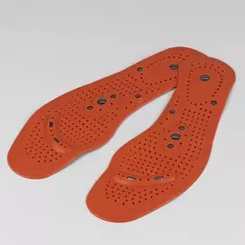 Стельки для обуви, универсальные, с магнитами, массажные, дышащие, р-р ru до 44 (р-р пр-ля до 46), 28 см, пара, коричневые