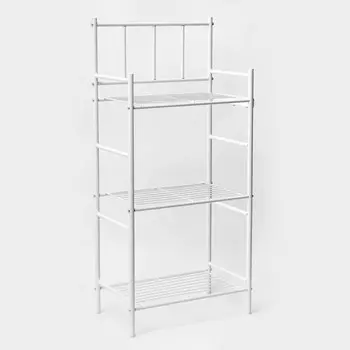 Стеллаж 3-х ярусный напольный, 432693,5 см, цвет белый