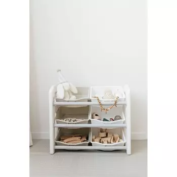 Стеллаж для игрушек (6 ящиков) Grey