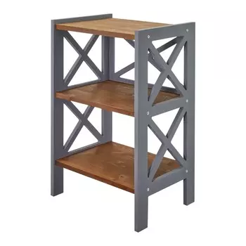 Стеллаж лофт, полки из натурального дерева (63х42,2х31,6) цвет полок орех