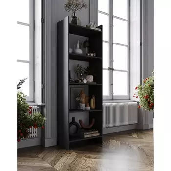 Стеллаж мийа 3, 600х325х1800, графит/графит