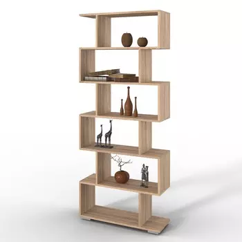 Стеллаж нордик, 730х250х1750, дуб сонома