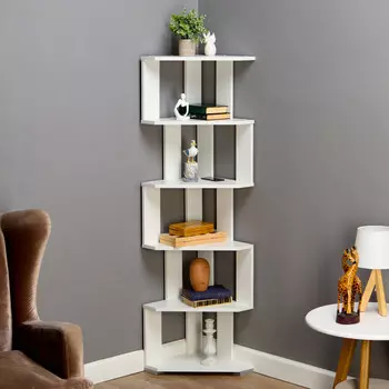 Стеллаж угловой 380х380х1563 см, белый