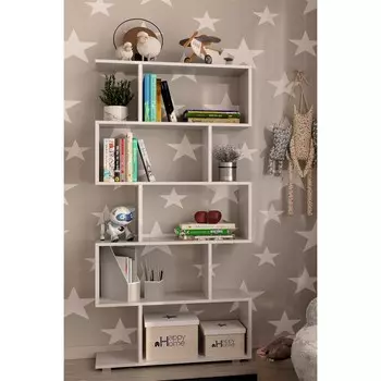 Стеллаж змейка, 1666х250х750, белый