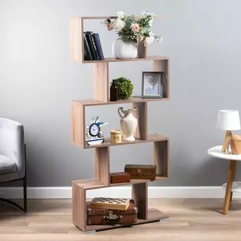 Стеллаж змейка, 1666х250х750, ясень темный