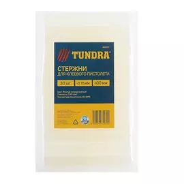 Стержни клеевые тундра, 11 х 100 мм, 30 шт.