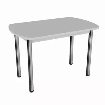 Стол джаз, 700х1100/1500хн770, белый/хром