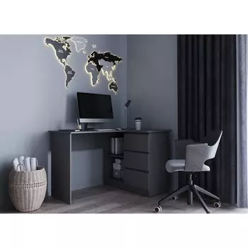 Стол компьютерный, 1244х850х770, графит