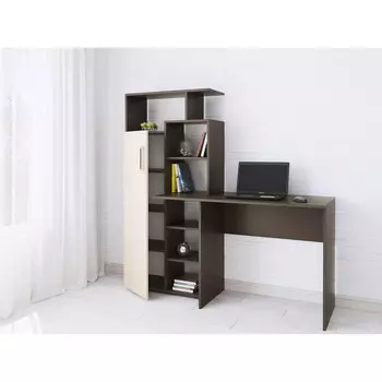 Стол компьютерный квартет-7 1508х500х1500 венге/дуб молочный