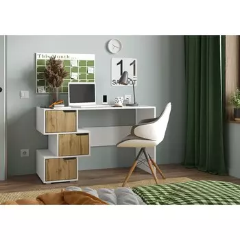 Стол компьютерный ск 11, 1220х520х750, белый/дуб вотан