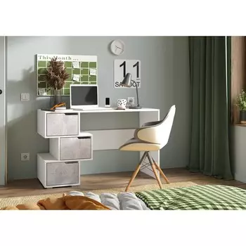 Стол компьютерный ск 11, 1220х520х750, белый/цемент