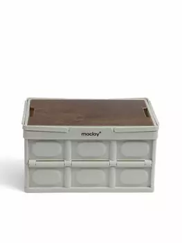 Стол - корзина maclay 2 в 1, складной, 15 л, 332217/4.5 см, светло-серый