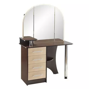 Стол косметический милан, 1600х1000х440, венге/дуб молочный